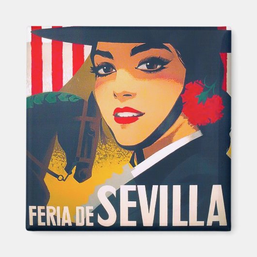 Aimant 1969 Feria de Sevilla Spain vintage travel (Devant)