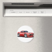 Aimant 1970/72 Transam Red Car (In Situ (Lave-vaisselle))