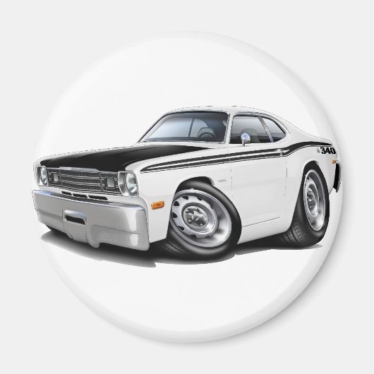 Aimant 1970-74 Duster 340 White Car (Devant)