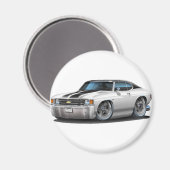 Aimant 1971-1972 Chevelle Top Blanc-Noir (Recto/Verso)
