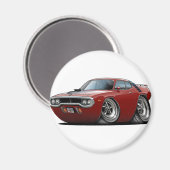 Aimant 1971-72 Voiture Maroon-Black (Recto/Verso)