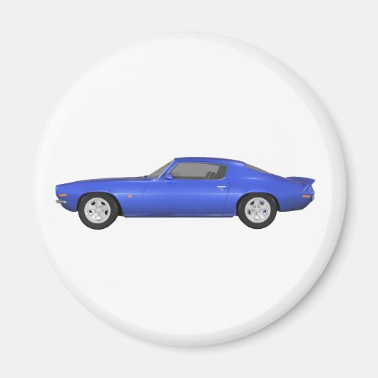 Aimant 1972 Camaro Z28 : Muscle Car : Blue Finish : (Devant)