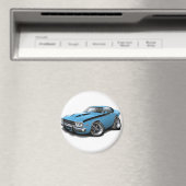 Aimant 1973-74 Voiture Lt Blue-Black (In Situ (Lave-vaisselle))