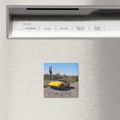 Aimant 1973 Corvette Jaune Stingray C3 Classic Car (In Situ (Lave-vaisselle))