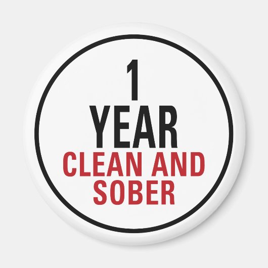 Aimant 1 an de propreté et de sobriété (Devant)