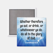 Aimant 1 Corinthians 10:31  (Recto/Verso)