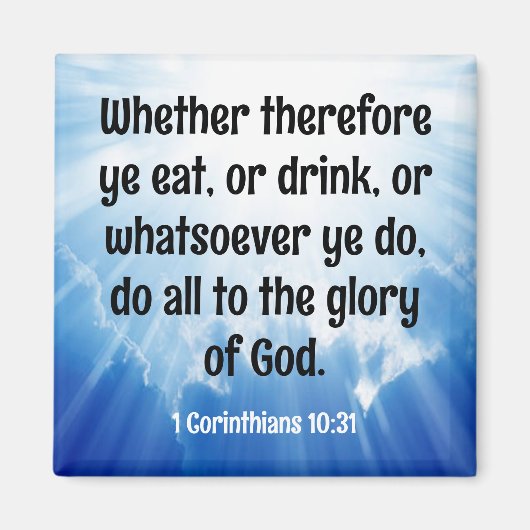 Aimant 1 Corinthians 10:31  (Devant)