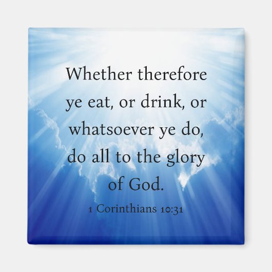 Aimant 1 Corinthiens 10:31 (Devant)