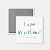 Aimant 1 Corinthiens 13 - L'Amour Est Patient (Recto/Verso)