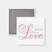 Aimant 1 Corinthiens 13, Rose (Recto/Verso)