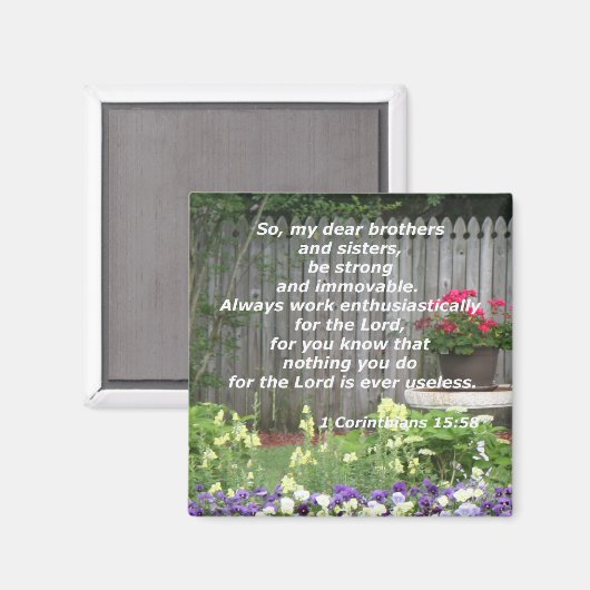 Aimant 1 Corinthiens 15:58 (Recto/Verso)