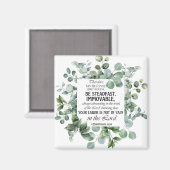 Aimant 1 Corinthiens 15:58 Inspirational Verse Eucalyptus (Recto/Verso)