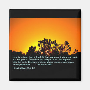Aimant 1 coucher du soleil du 13:4 6-7 de Corinthiens