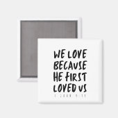 Aimant 1 Jean 4:19 Nous aimons parce qu'Il nous a aimés p (Recto/Verso)