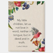 Aimant 1 John 3:18 KJV (Recto)