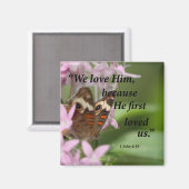 Aimant 1 John 4:19 (Recto/Verso)