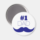 Aimant #1 Papa Blue Mustache (Recto/Verso)