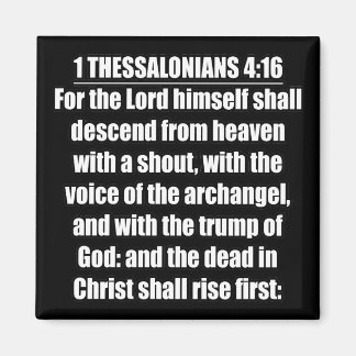 Aimant 1 Thessaloniciens 4:16 Seigneur Descendre Trompett