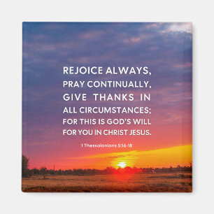 Aimant 1 Thessaloniciens 5:16-18 Réjouissez toujours