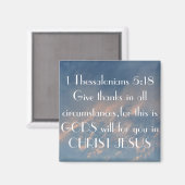 Aimant 1 Thessaloniciens 5:18 Remerciez (Recto/Verso)