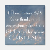 Aimant 1 Thessaloniciens 5:18 Remerciez (Devant)