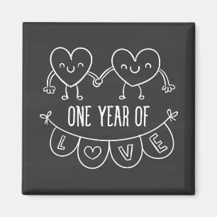 Aimant 1er anniversaire Cadeau pour son coeur de calque M