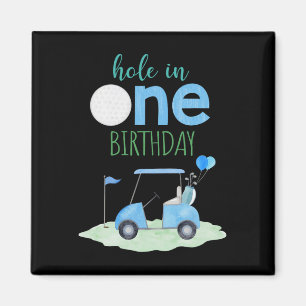 Aimant 1er Anniversaire de la fête Golfer Trou dans un An