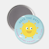 Aimant 1er Anniversaire Sauvegarder la date Citrouille ro (Recto/Verso)