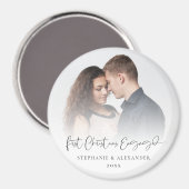 Aimant 1er Noël Engagé Photo Overlay Noms Année (Recto/Verso)