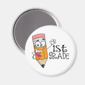 Aimant 1ère année Enseignant de fin d'année Cadeau (Recto/Verso)