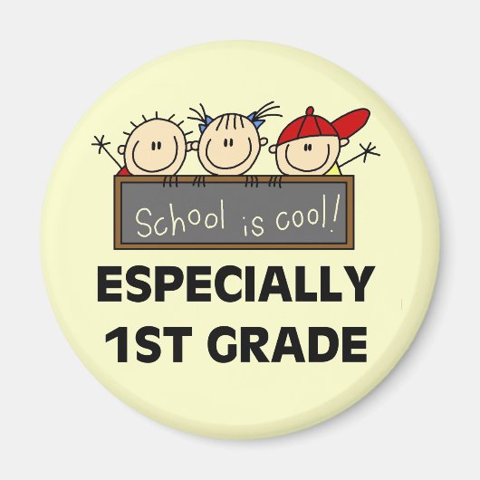 Aimant 1ère année scolaire est Cool Tshirts et cadeaux (Devant)