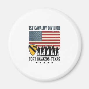 Aimant 1ère Division de Cavalerie Fort Hood Vintage Sh Mi