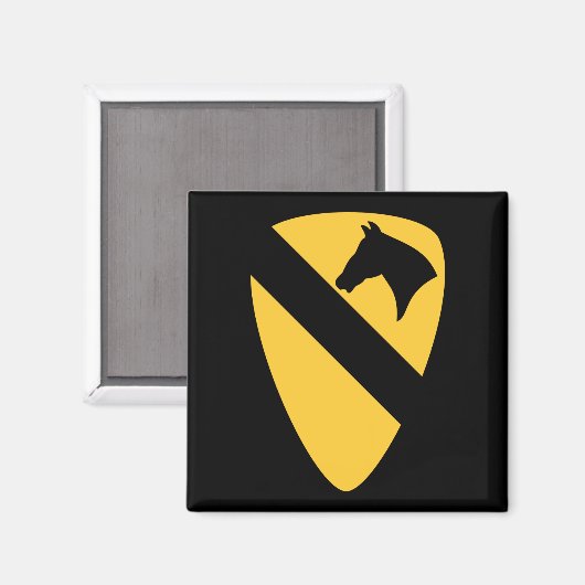 Aimant 1ère division de cavalerie Patch Patriotic (Recto/Verso)