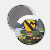 Aimant 1ère division de cavalerie vétérans vietnam vétéra (Recto/Verso)