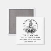 Aimant 1ère infanterie de Virginie (Recto/Verso)