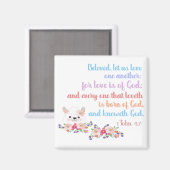 Aimant 1Jean4:7 Verset biblique (Recto/Verso)