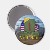Aimant 1re division d'infanterie vétérans vietnam vétéran (Recto/Verso)