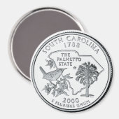 Aimant 2000 South Carolina State Quarter (Recto/Verso)