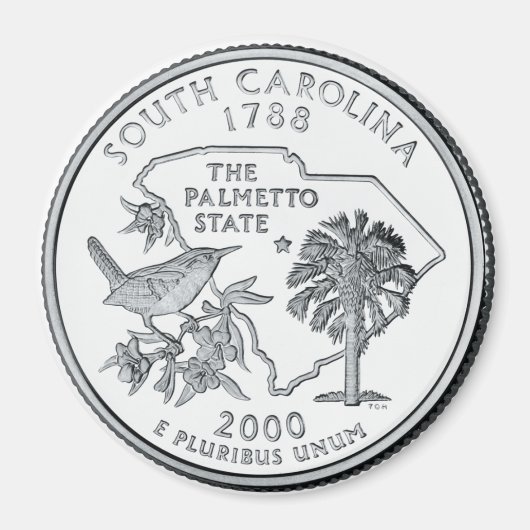 Aimant 2000 South Carolina State Quarter (Devant)