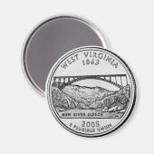 Aimant 2005 West Virginia State Quarter (Recto/Verso)