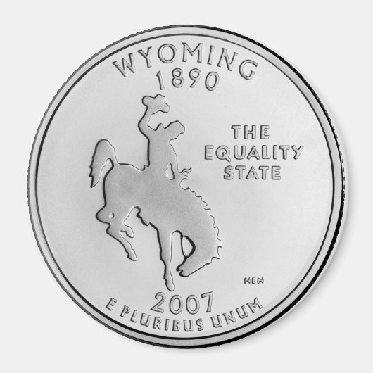 Aimant 2007 du Wyoming State Quarter (Devant)