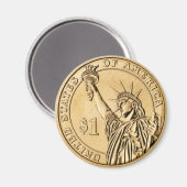 Aimant 2007 Une pièce présidentielle d'un dollar de la Mo (Recto/Verso)
