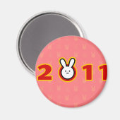 Aimant 2011 : Année du lapin (Recto/Verso)