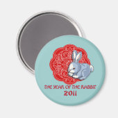 Aimant 2011 L'année des cadeaux de lapin (Recto/Verso)