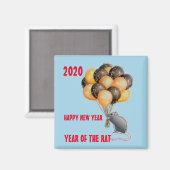 AIMANT 2020 HEUREUSE NOUVELLE ANNÉE DU RAT (Recto/Verso)