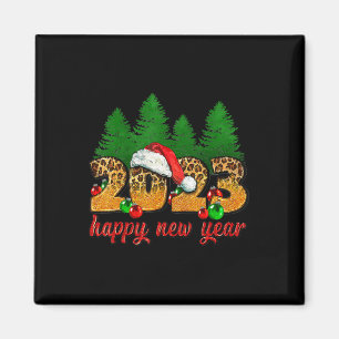 Aimant 2023 Joyeux Nouvel An Leopard Nouvel An Soirée Su