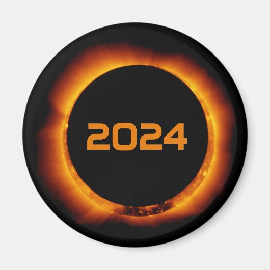 Aimant 2024 Éclipse solaire totale Date Ciel étoilé (Devant)
