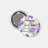 Aimant 2024 JW Convention Hydrangea petals customizable (Recto/Verso)