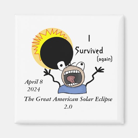 Aimant 2024 Solar Eclipse Survival (Devant)