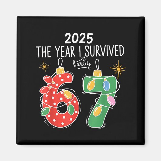 Aimant 2025 L'année où j'ai survécu de justesse 67 lumièr (Devant)